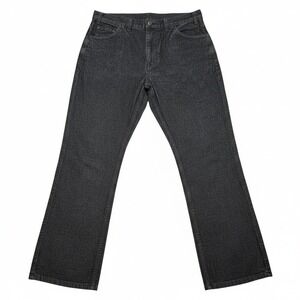 Vtg‎ Saddle King Key Western Jeans 36x30 Black Denim Made in USA High Rise Work